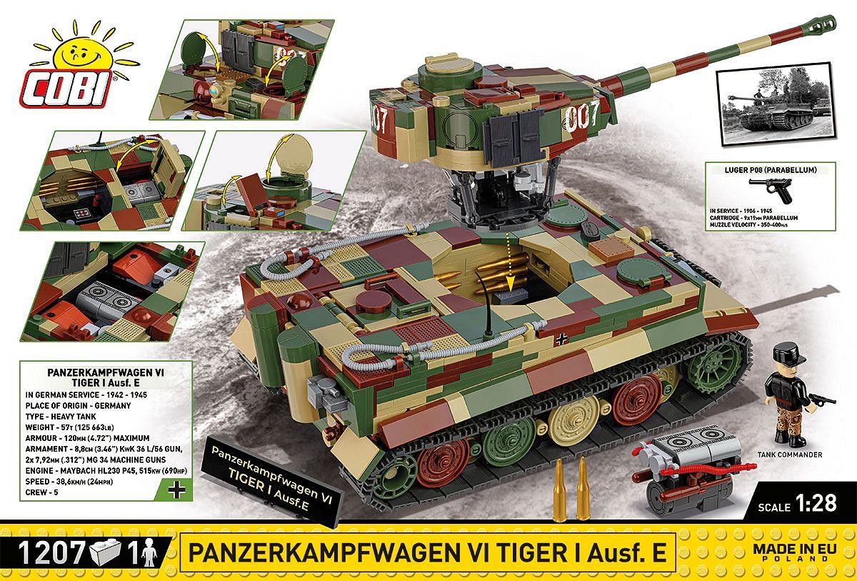 Panzerkampfwagen VI Tiger I Ausf. E Executive Edition COBI 2587 Tanks and vehicles Cobi.eu